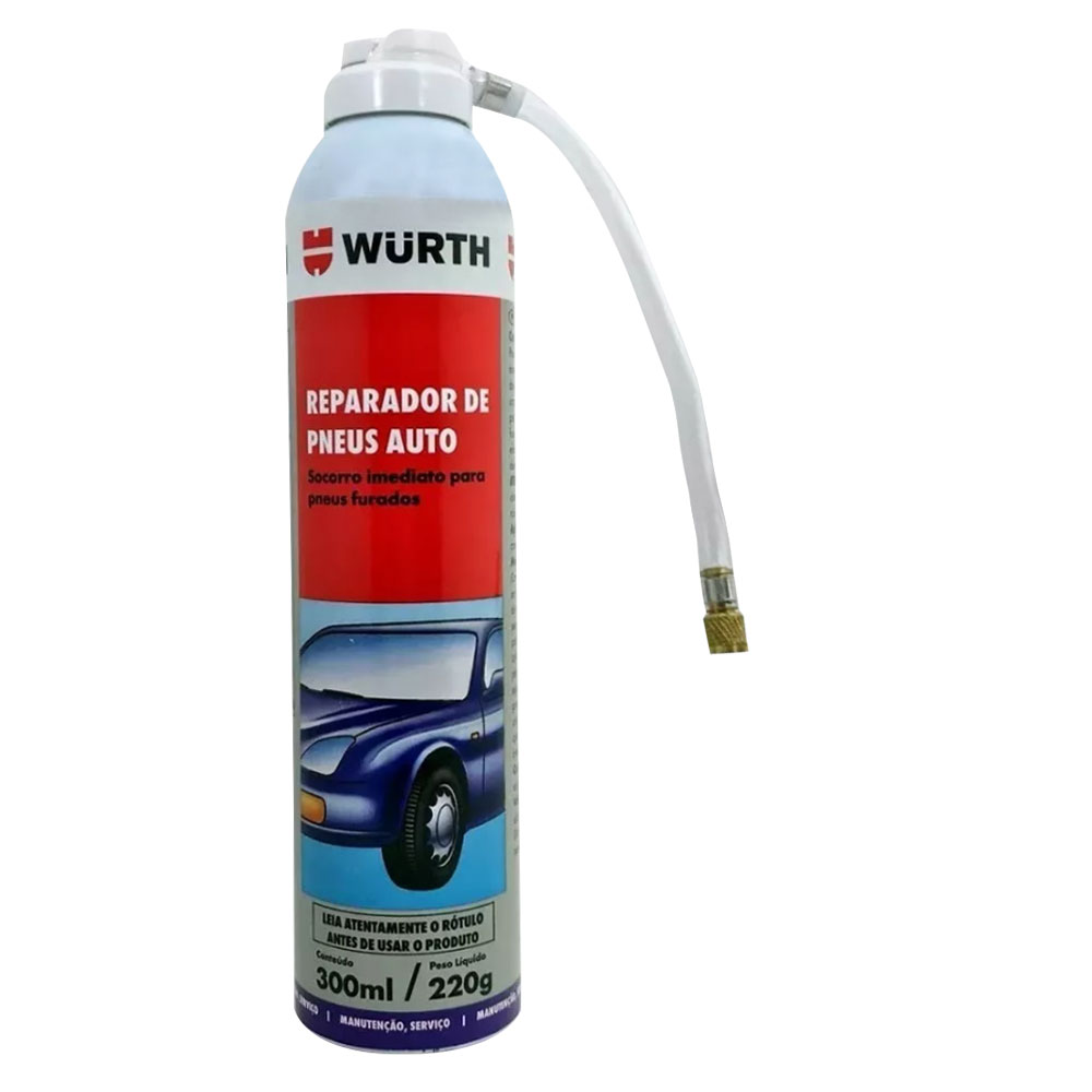 Reparador Instantâneo de Pneus Auto 300ml Wurth