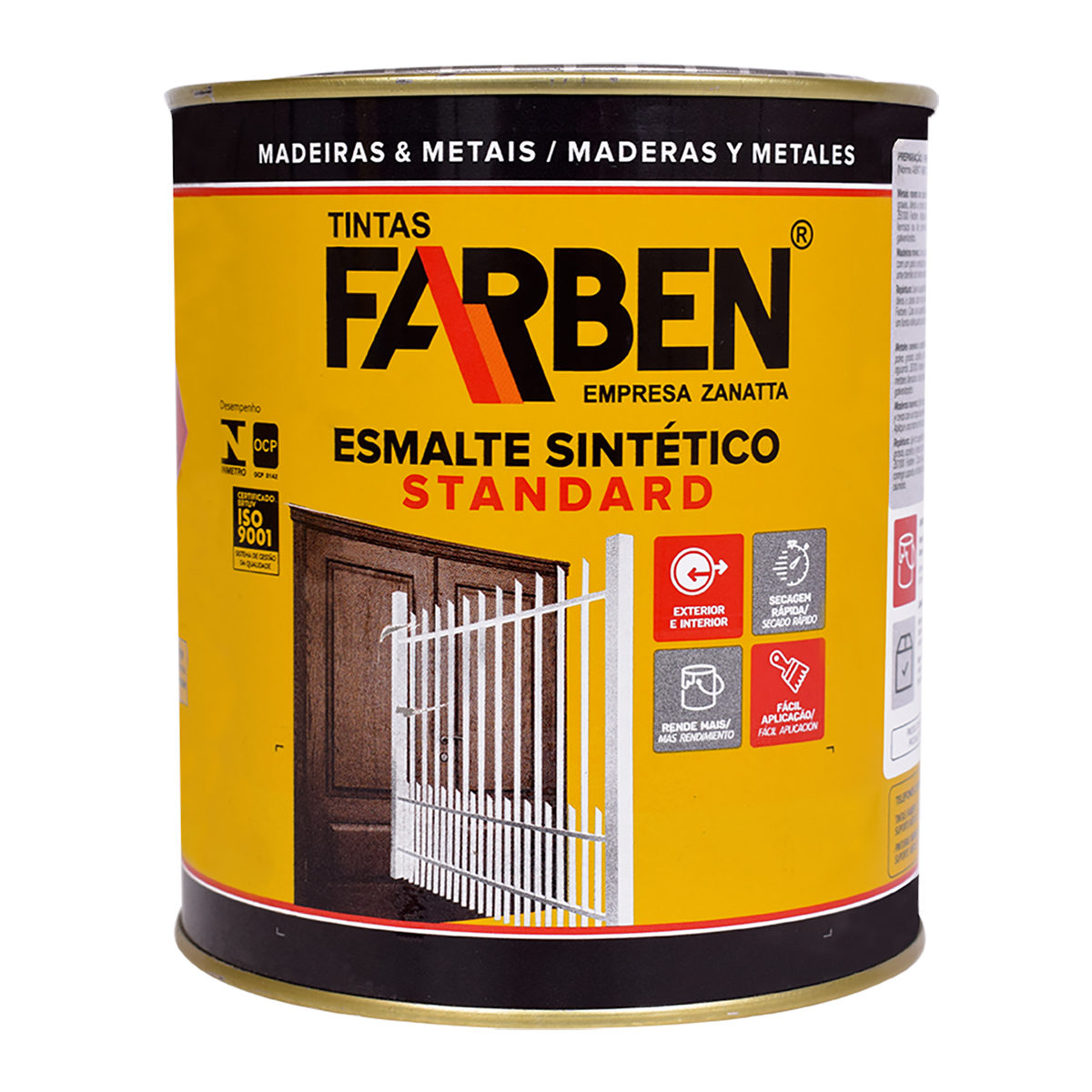 Esmalte Sintético Imobiliário Amarelo Ouro 900ml Farben