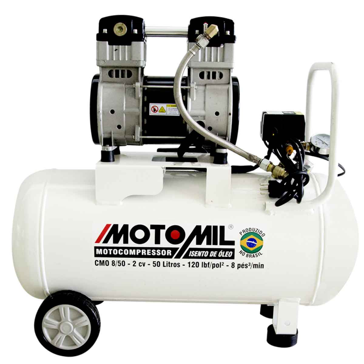 Compressor Odontológico 8,0PCM 50 Litros 220v Motomil