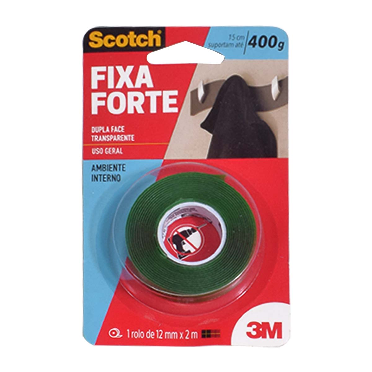 Fita Dupla Face Fixa Forte 12mm X 2m 3M