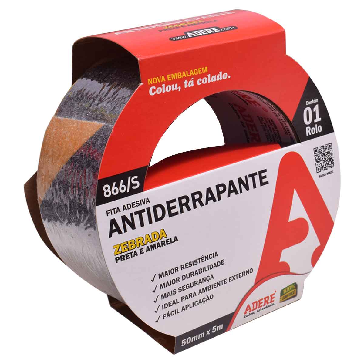 Fita Antiderrapante Zebrada 866s 50x05 Adere