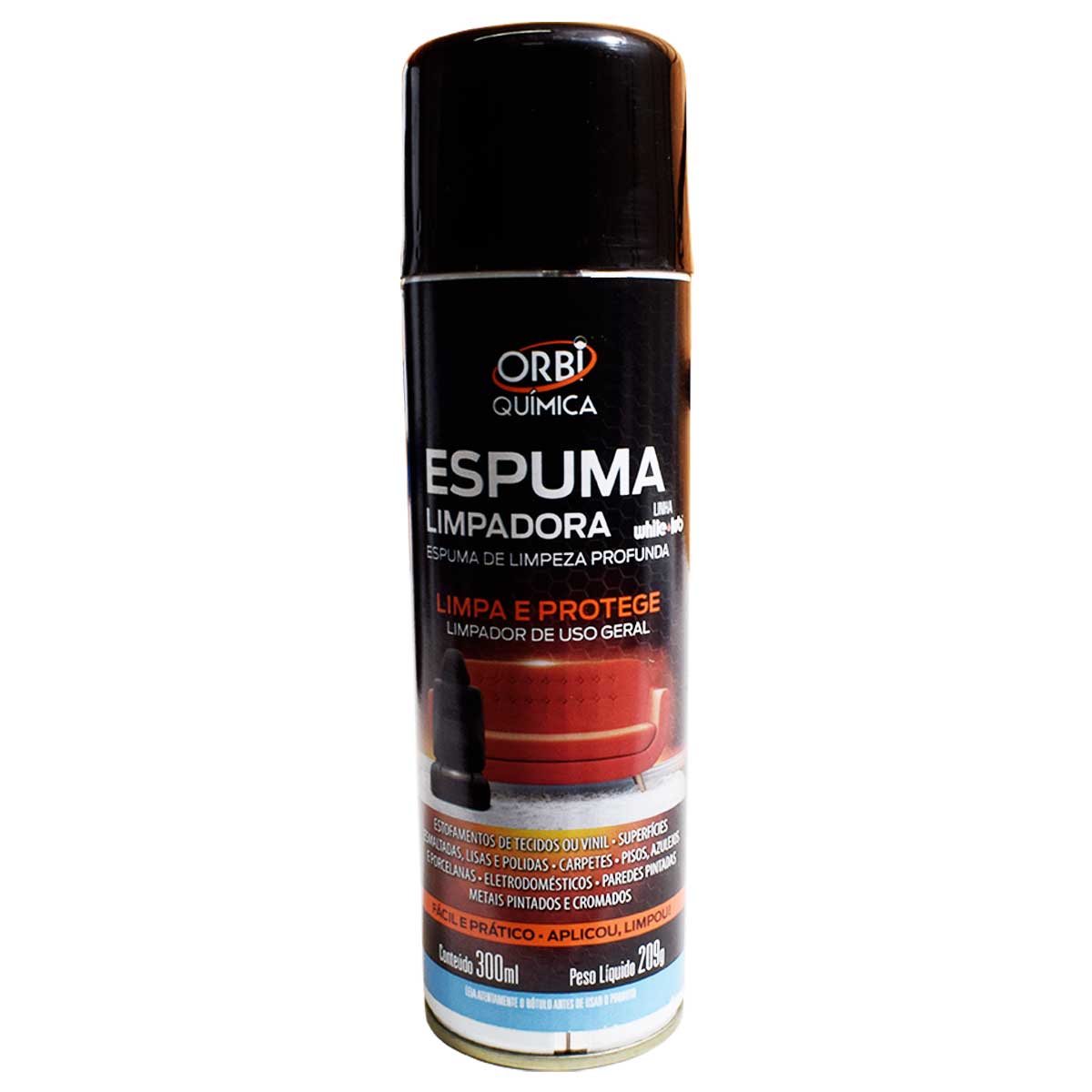  Espuma Limpadora Limpa Estofados 300ml 209g Orbi