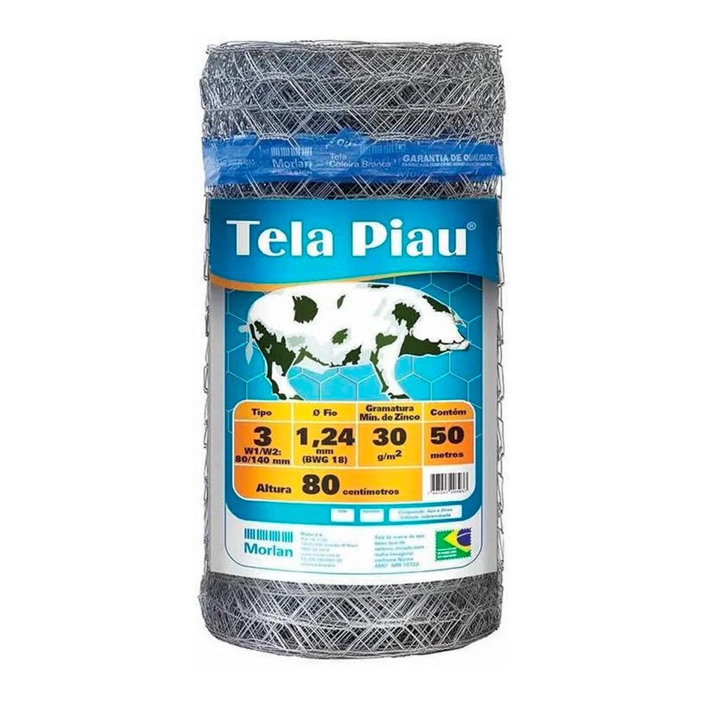 Tela Mangueirão Galvanizado 18BWG 50m T3 Morlan