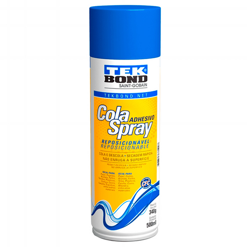 Cola Spray Reposicionável 340gr/500ml Tekbond