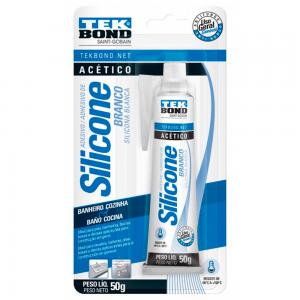 Adesivo de Silicone Acético 50g Branco Blister Tekbond