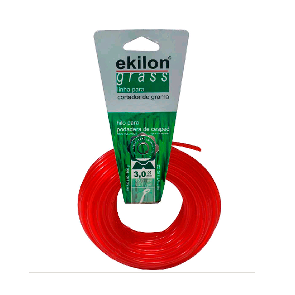 Fio de Nylon 3mm 100gr 10 metros Laranja/vermelho Ekilon