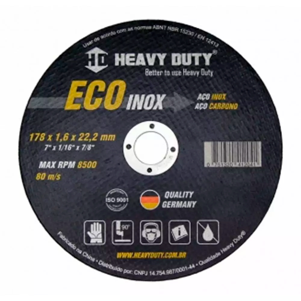 Disco Corte Inox 178x1,6mm Ecoinox Heavy Duty