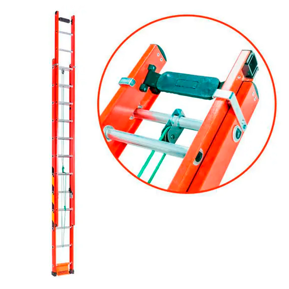 Escada Extensão 3x4.80m 16 Degraus Fibermax