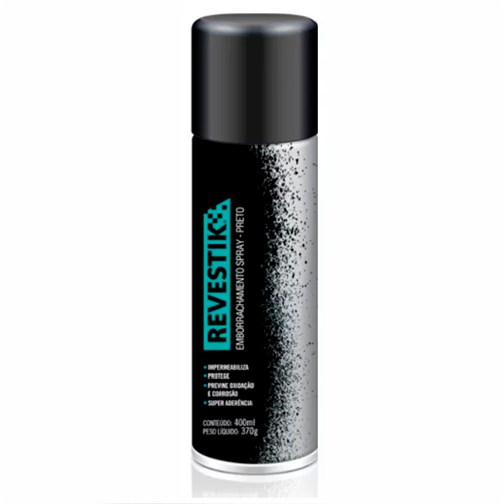 Borracha Líquida Impermeabizante Spray Preto 4000ml Revestk