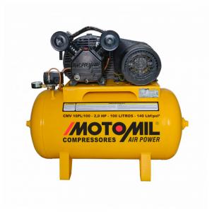 Compressor de Ar Air Power 2 HP Monofásico 10PL 100 Litros 140PSI Motomil