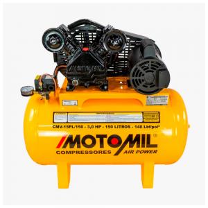 Compressor de Ar Air Power 2 HP Monofásico 15PL 150 Litros 140PSI Motomil