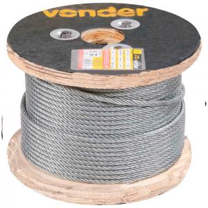 Cabo de aço galvanizado alma de fibra 2,38 mm  3/32" 6x7 VONDER