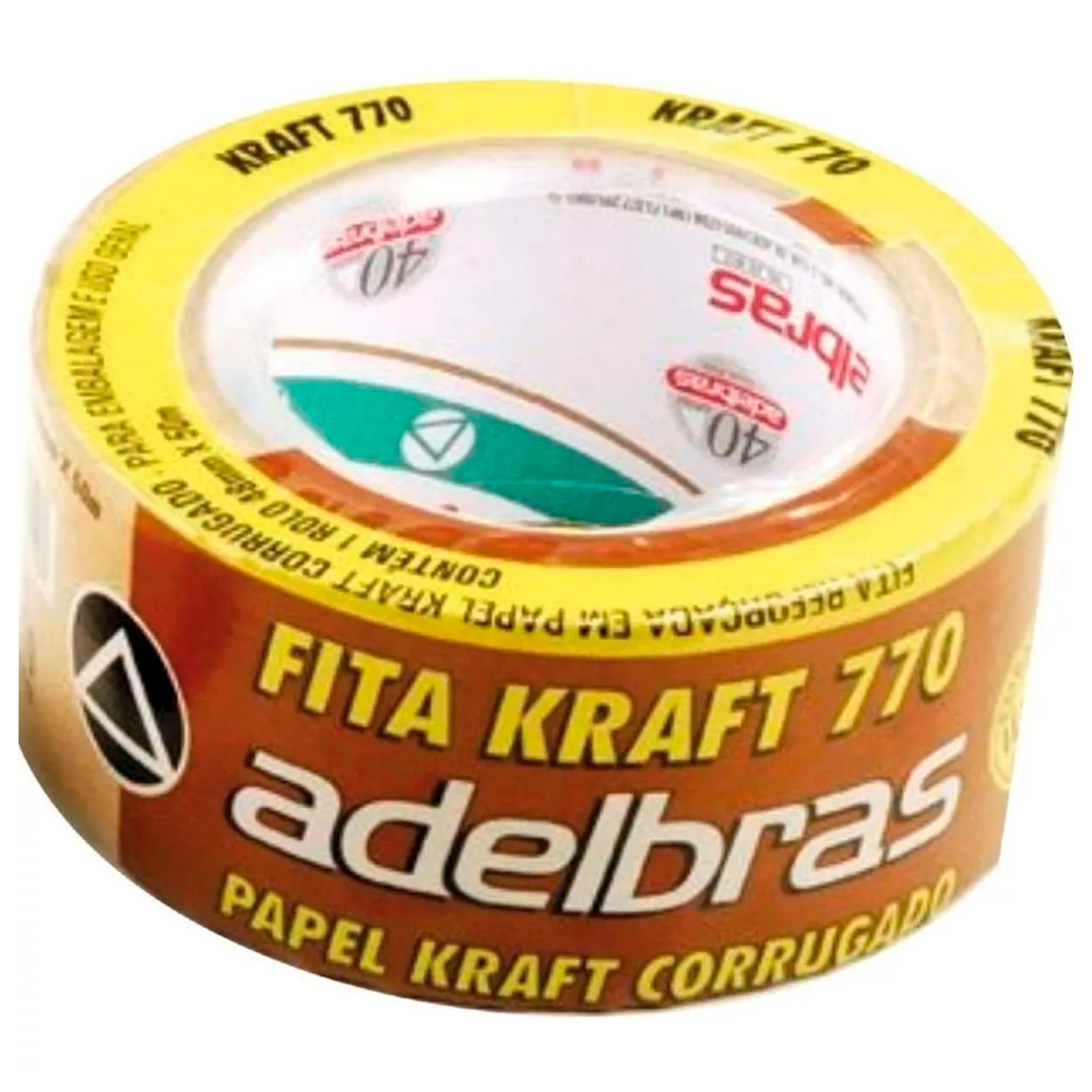 Fita Crepe Kraft 770 Sleeve 48x50m Adelbras