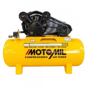 Compressor Profissional 20/200L 140PSI 220/380v Power Motomil