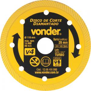 Disco Diamantado 110mm V4 - Vonder