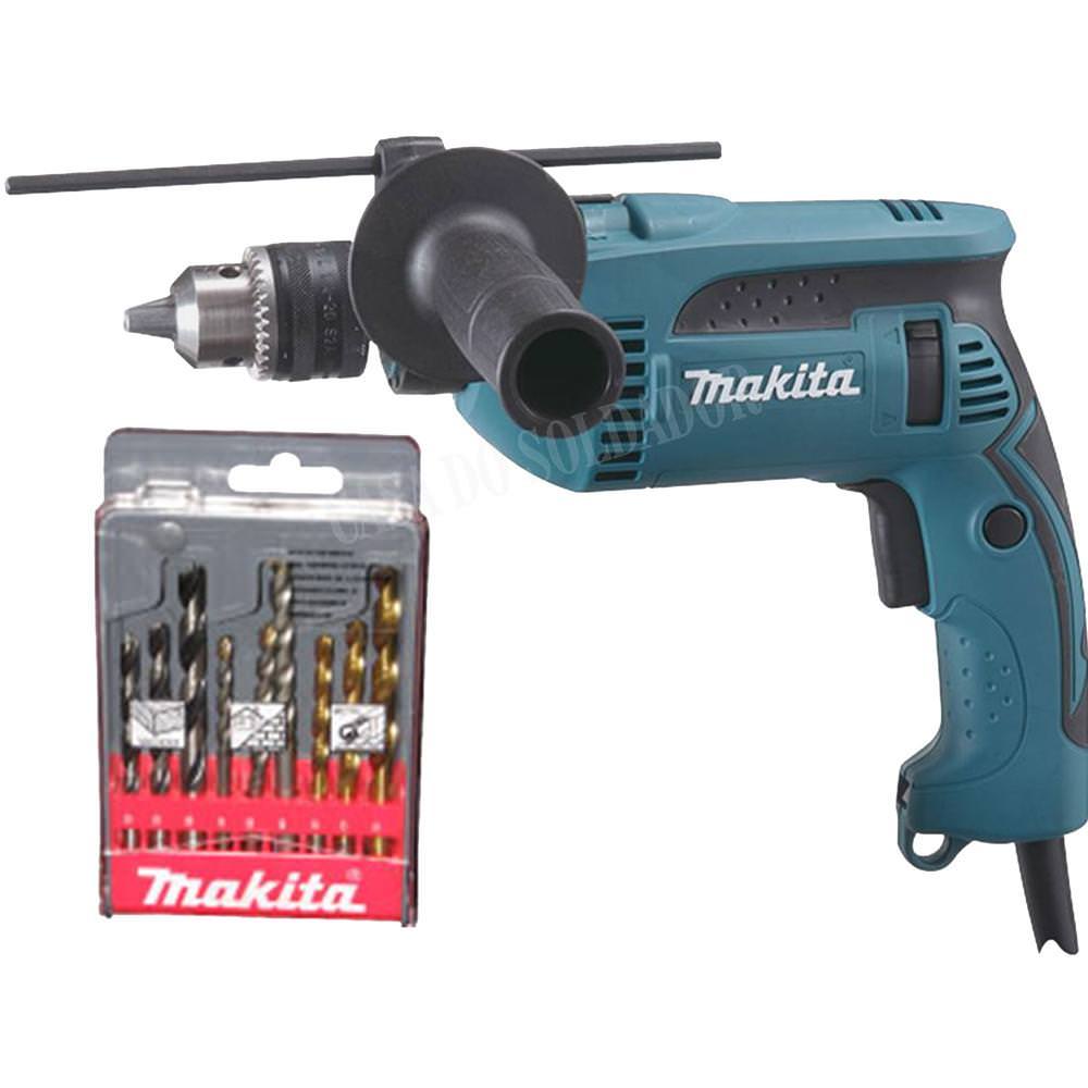 Furadeira de Impacto 680W 1/2 Pol com Kit Brocas HP1640X2 Makita