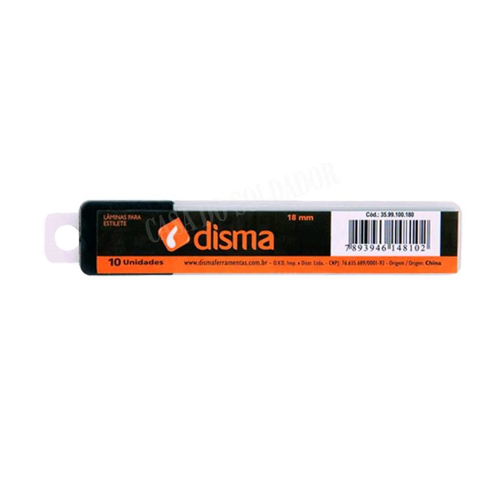 Lâmina para Estilete 18mm c/10 Unidades - Disma