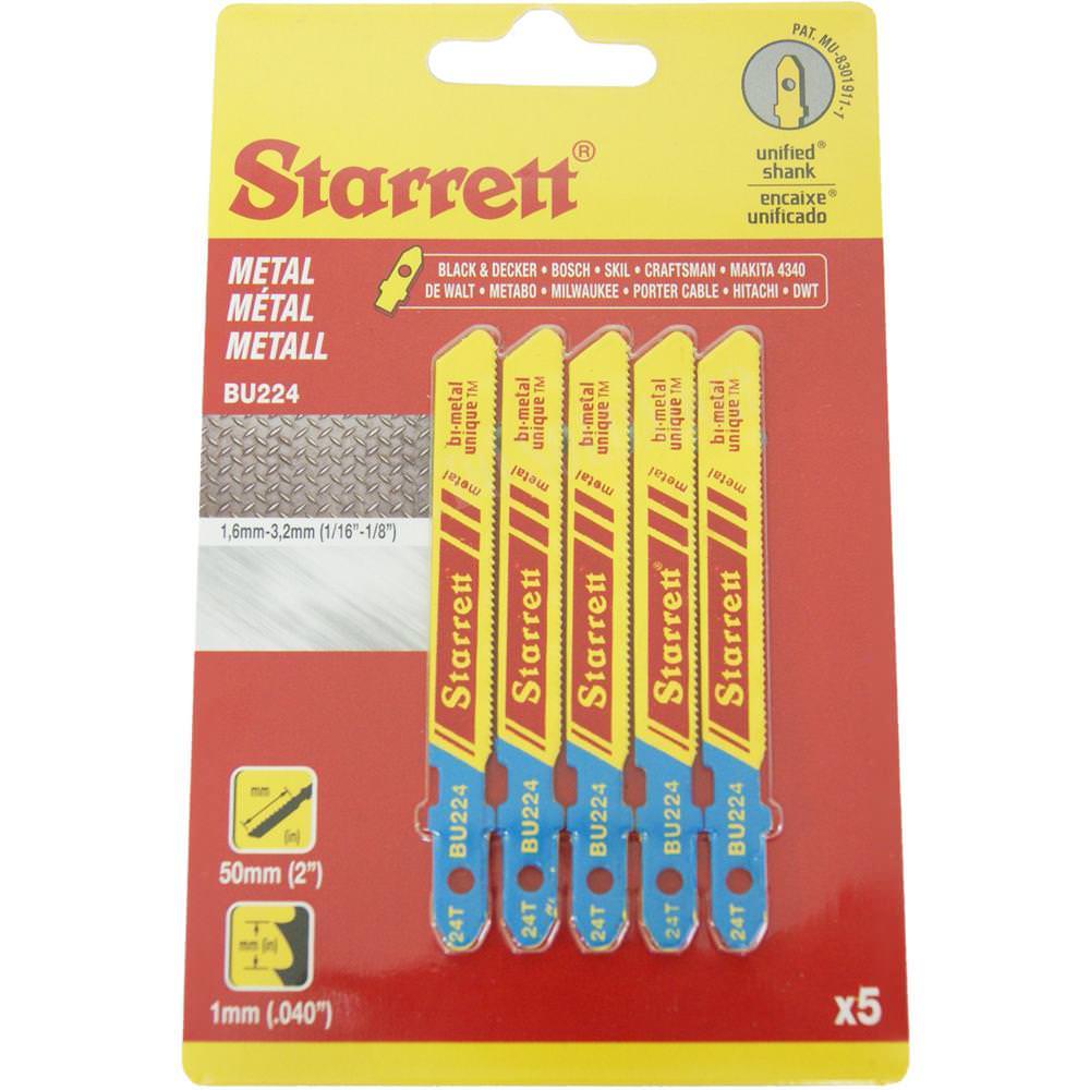 Lâmina de Serra Tico-Tico Bi-Metal Unique BU224/24T Starrett