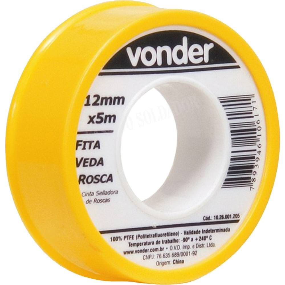 Fita Veda Rosca 12 mm x 5 m Vonder