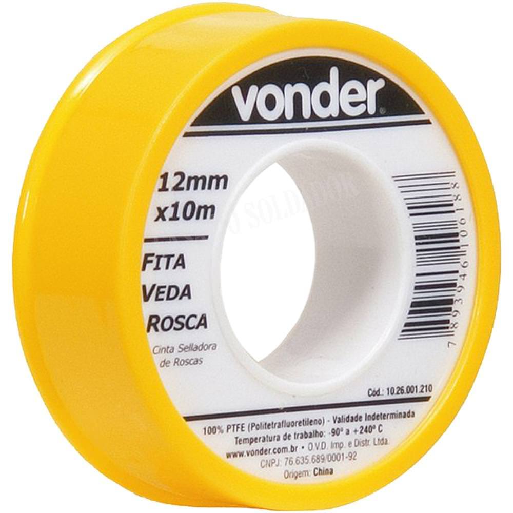 Fita Veda Rosca 12 mm x 10 m Vonder